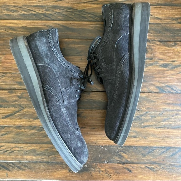 Vince Men’s Pryce Wingtip Suede Oxford Shoes Black main image 3